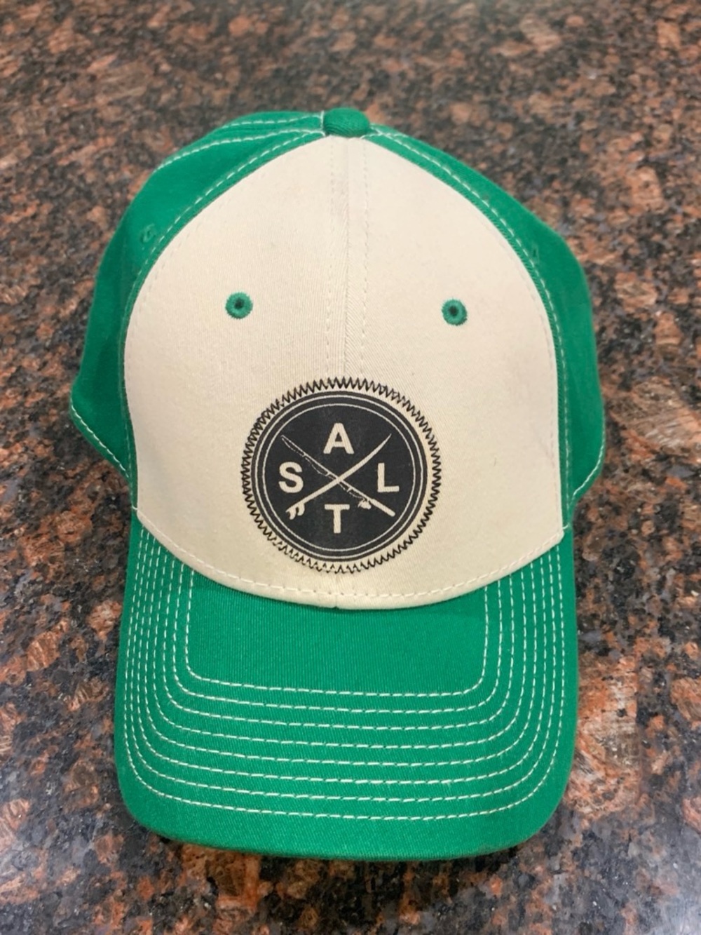 Salt Life White and Green Trucker Hat